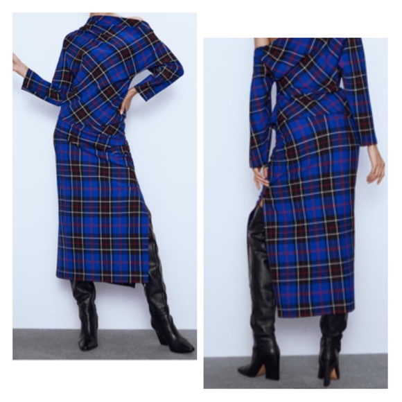 Plaid midi skirt - Picture 2 of 8